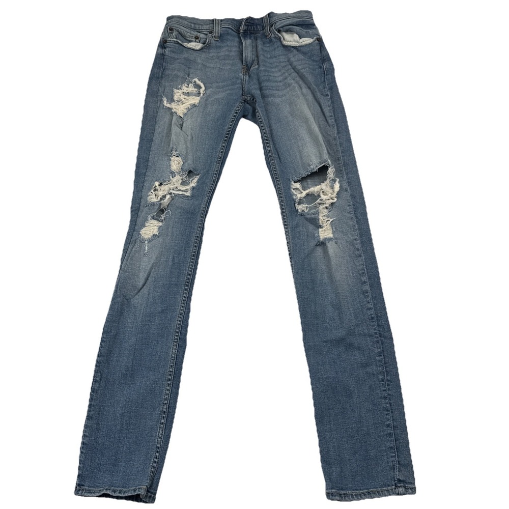 Hollister Stacked Skinny Distressed Jeans W29 L30 (29x31) Advanced Stretch